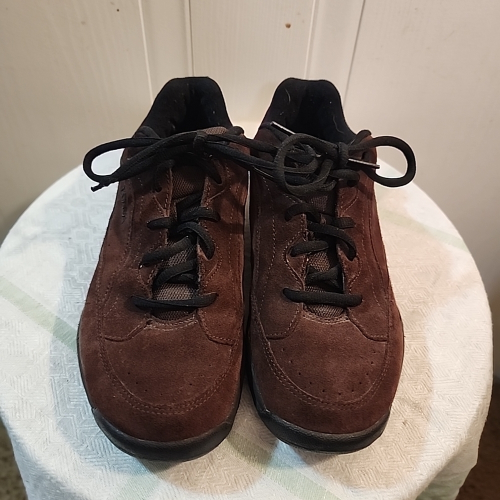 Ryka Catalyst Athletic Shoes in Brown Suede